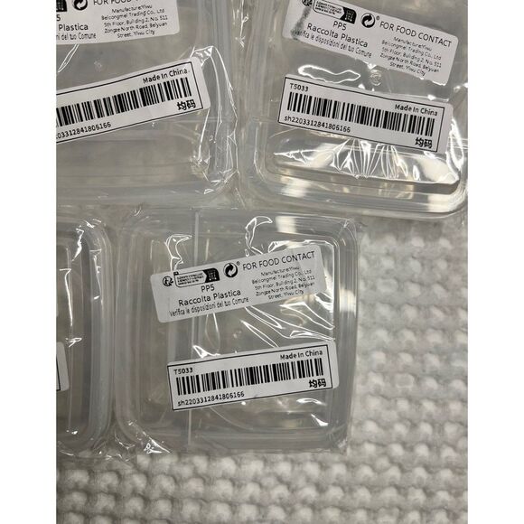 Clear Food Storage Box Plastic Refrigerator Cheese Box 3 PCS Makeup Container Sb - Picture 3 of 7